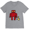 bird powered robot V-Neck Tee