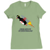 never give up poster Ladies Fitted T-Shirt