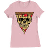 pizza skull Ladies Fitted T-Shirt