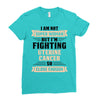I am Not Super Woman But I'm Fighting Uterine Cancer So Close Enough Ladies Fitted T-Shirt