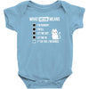 meow meaning Baby Onesie