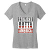 straight outta america Women's V-Neck T-Shirt