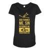 deformed jesus Maternity Scoop Neck T-shirt