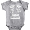 this guy loves dallas Baby Onesie