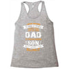 Super Cool Dad Of A Freaking Awesome Son Racerback Tank