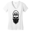 skate skull Women's V-Neck T-Shirt
