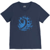 bass clef in blue V-Neck Tee