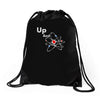 up and atom funny science best product Drawstring Bags