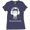 noisy and smelly hazard warnign sign Ladies Fitted T-Shirt