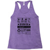 Born In November Racerback Tank