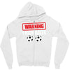 warning i kick balls Zipper Hoodie