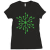 snowflake geek usb green Ladies Fitted T-Shirt