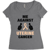 Me Against Uterine Cancer Women's Triblend Scoop T-shirt