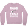 weekend forcast guitar with a chance of drinking Crewneck Sweatshirt