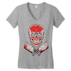 skull meat Women's V-Neck T-Shirt