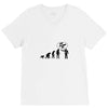 stop following me monkey V-Neck Tee