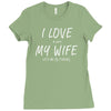 i love my wife ~ mens funny fishing Ladies Fitted T-Shirt