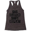gas clutch shift repeat Racerback Tank