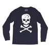 skull and crossbones pirate neon Long Sleeve Shirts