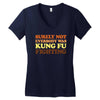 Surely Not Everybody Was Kung Fu Fighting Women's V-Neck T-Shirt