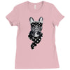 bull dog american falg Ladies Fitted T-Shirt