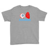 i heart zombies scary eye bloody heart halloween Youth Tee