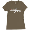 banksy style ak47 art   funny Ladies Fitted T-Shirt