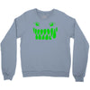 fun monster face, eat, beast, Crewneck Sweatshirt