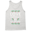 Love Actually Is All Around Ugly Christmas for dark Tank Top