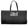 retro italo disco Weekender Totes