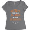 grandpa the man the myth best grandpa ever Women's Triblend Scoop T-shirt