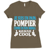 papa pompier Ladies Fitted T-Shirt