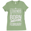 legends are born in february Ladies Fitted T-Shirt