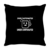 over caffeine Throw Pillow