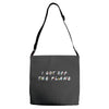 i got off the plane Adjustable Strap Totes
