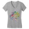 rainbow root Women's V-Neck T-Shirt