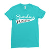 sunday funday (white) Ladies Fitted T-Shirt