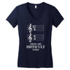 13/8 6/4 These Are Difficult Times Women's V-Neck T-Shirt