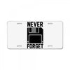 never forget floppy disk License Plate