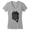pocket toothless Women's V-Neck T-Shirt