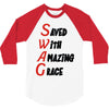 saved with amazing grace 3/4 Sleeve Shirt