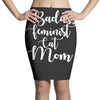 badass feminist cat mom Pencil Skirts