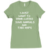 i just want to drink coffee Ladies Fitted T-Shirt