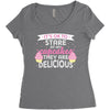 it' ok to stare at my cupcakes they are delicious Women's Triblend Scoop T-shirt