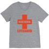 nude beach   lifeguard V-Neck Tee
