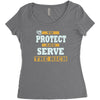 to protect and serve the rich Women's Triblend Scoop T-shirt