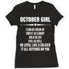 Super October Girl Ladies Fitted T-Shirt