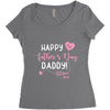 Happy Fathers Day Daddy Women's Triblend Scoop T-shirt