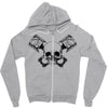 skull pisto Zipper Hoodie