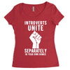 introverts unite separately in your own homes Women's Triblend Scoop T-shirt
